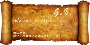 Gácsi Vivien névjegykártya