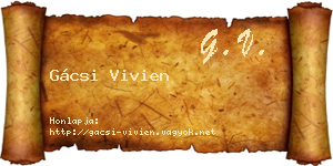 Gácsi Vivien névjegykártya